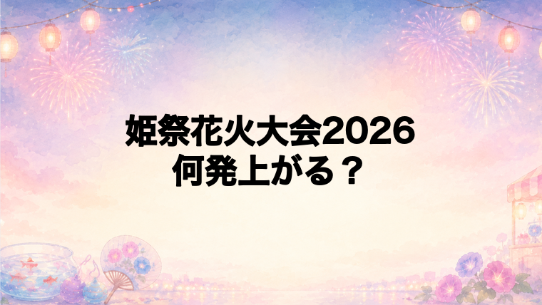 姫祭花火大会2026は何発打ち上がる?